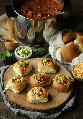 Sweet Potato and Lentil Chili in Bread Bowls, a creation by Chef Billy Parisi for ConAgra Foods' Ultimate Winter Menu
