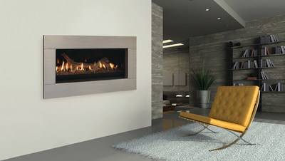 Featuring ultra-contemporary styling, the Majestic Echelon lets homeowners view the beautiful ribbon flame from almost any angle. Available in single-sided or see-through models, versatile installation options make it the only see-through linear fireplace that can be installed on an exterior wall.