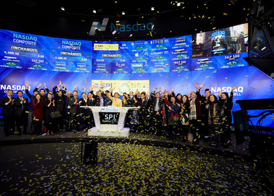 SPI Energy rings the Nasdaq Stock Market Opening Bell in celebration of its listing on the Nasdaq Global Select Market, January 19, 2016.