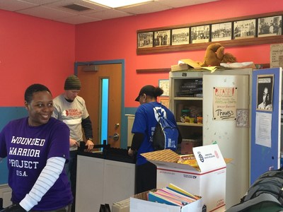 Wounded Warrior Project Alumni help at MLK Day of Service in Newport News, Virginia