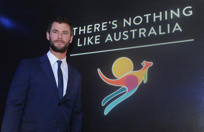 Chris Hemsworth is named the new global ambassador for Tourism Australia's "There's Nothing Like Australia" Coastal and Aquatic campaign, showcasing the country's world-class beaches, aquatic and coastal experiences, during an event on the eve of Australia Day, Monday, Jan. 25, 2016, in New York.  (Photo by Diane Bondareff/Invision for Tourism Australia/AP Images)