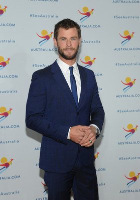 Chris Hemsworth is named the new global ambassador for Tourism Australia's "There's Nothing Like Australia" Coastal and Aquatic campaign, showcasing the country's world-class beaches, aquatic and coastal experiences, during an event on the eve of Australia Day, Monday, Jan. 25, 2016, in New York. (Photo by Diane Bondareff/Invision for Tourism Australia)