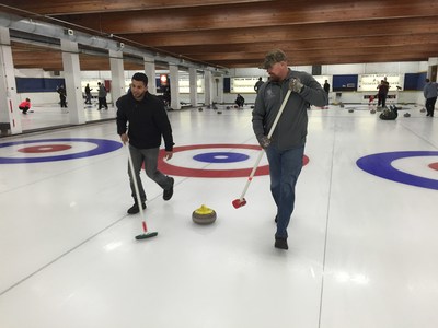 Wounded Warrior Project brought injured service members to participate in a curling tournament.