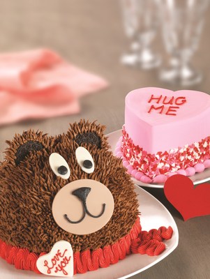 Teddy Bear Cake and Conversation Heart Cake