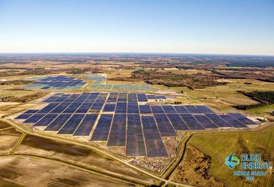 Duke Energy Renewables solar facility in Conetoe, North Carolina. Photo: courtesy of (C)Aerophoto America