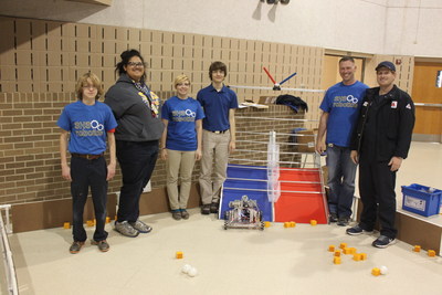 W.W. Lewis Middle School teams and the Sulphur High School Robotics Club with CITGO coaches Mike Gray and Randy Scott.