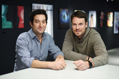 Jon Oringer and Billy Farrell Celebrate the Exclusive Multi-Year Global Syndication Deal between BFA and Shutterstock.