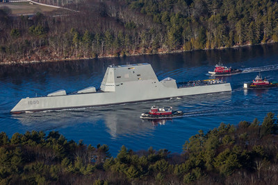 DDG 1000 set sail for the first time on December 7, 2015 for initial sea trials