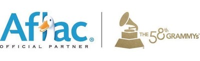 Aflac and The 58th GRAMMYs Official Partner Logo