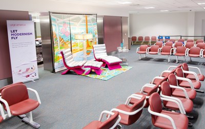 Virgin America Also Kicks off Palm Springs Modernism Week with a Mid-Century Modern Exhibit at Its Palm Springs Airport Gate