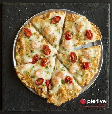 Pizza so good it's ok to get shellfish! Pie Five Pizza Co. introduces the new Shrimp Scampi-zza for a limited time.
