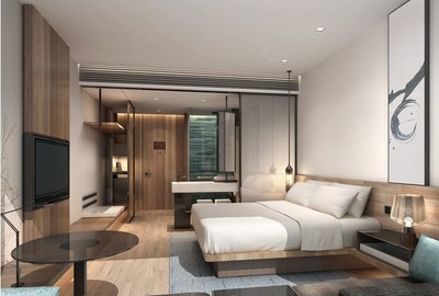 Marriott International and Eastern Crown partner to launch "Fairfield by Marriott(R)" a new affordable mid-range hotel for travelers across China. Rendering of Fairfield Hotel Standard guest room.