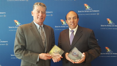 Pictured (L to R): Jerry Allison, Group Publisher, Business Traveler USA; Marc Cavaliere, Head of the Americas, South African Airways
