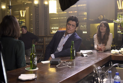 Benecio Del Toro behind the scenes of Heineken's new "There's More Behind the Star" campaign.