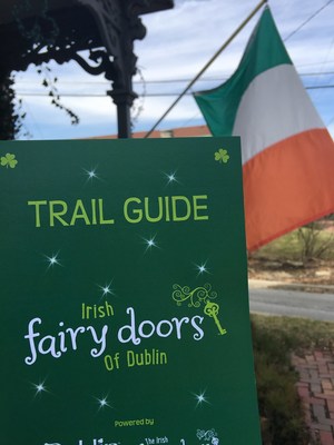 Following the ribbon cutting on Saturday, March 12, visitors to the Irish Fairy Doors of Dublin Trail are encouraged to pick up a passport-style trail guide and map to facilitate their travels through Historic Dublin.