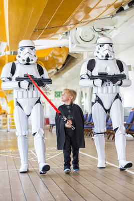 Star Wars Day at Sea Returns in 2017--Returning in early 2017, Disney Cruise Line guests can explore a galaxy far, far away during Star Wars Day at Sea, a day-long celebration of intergalactic proportions with iconic characters and out-of-this-world entertainment. New in 2017, the Disney Fantasy special sailings expand to both eastern and western Caribbean itineraries with a total of 15 cruises. (Matt Stroshane, Photographer)