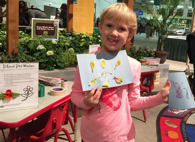 British International School of Chicago, Lincoln Park offers STEAM-inspired activities such as flower dissection and making biodegradable pots at the Chicago Flower and Garden Show at Navy Pier.