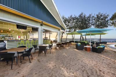 Oceanfront restaurant Lava Lava Beach Club at Kauai Shores, an Aqua hotel, was part of an extensive renovation project and offers toes in the sand dining from couches, fire pits and beachfront tables.