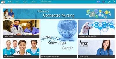 OCNE's Jive-powered Connected Nursing community homepage