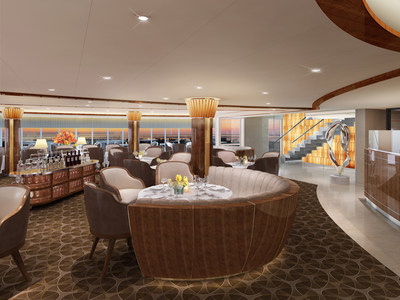 Rendering of New Signature Restaurant, The Grill by Thomas Keller, aboard Seabourn Encore