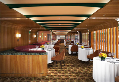 Rendering of New Signature Restaurant, The Grill by Thomas Keller, aboard Seabourn Quest