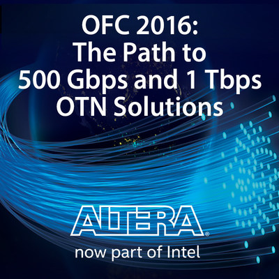 Altera, now a part of Intel, will be attending OFC in Anaheim, March 22-24, to demonstrate how its semiconductors known as field programmable gate arrays (FPGAs) enable optical transport networks to achieve new levels of performance and efficiency.