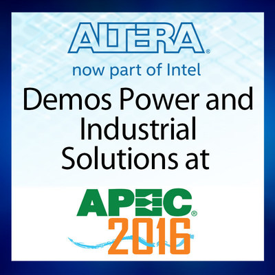 Altera, now a part of Intel Corporation, will be in booth #2253 at the Applied Power and Electronics Conference, which is being held from March 21-24, 2016, at the Long Beach Convention Center. Attendees will see demonstrations of the latest field programmable gate arrays (FPGAs) and Enpirion power management solutions, as well learn how to use FPGAs to enable intelligent battery management for smart grids.