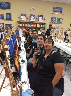 Couples painting was a perfect opportunity for WWP Alumni and their mates to bond in a unique way.
