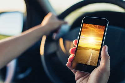 Erie Insurance study shows drivers "double distracted"--snapping pics of clouds and sunsets, posting to social media-- all #whiledriving.
