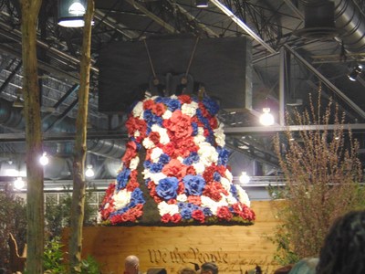 Wounded veterans and family explore the Philadelphia Flower Show.