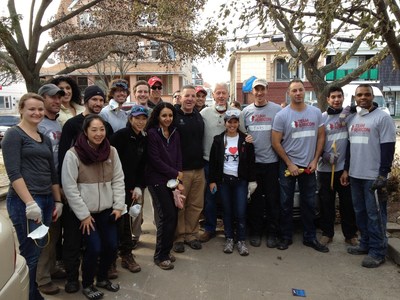 Wounded Warrior Project joins volunteers from Team Rubicon, and former President Bill Clinton, during a community response event.