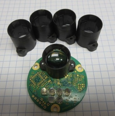 LeddarOne Sensor includes ElectriPlast in lens barrels