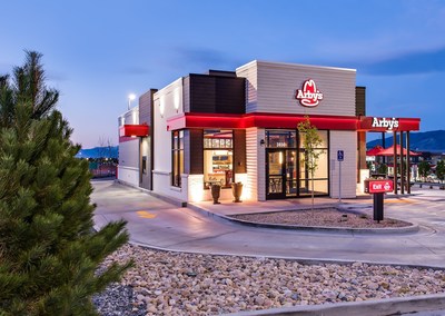 The exterior of Arby's new "Inspire" restaurant design.
