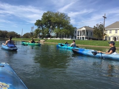 Day on the water kayaking for wounded veterans.