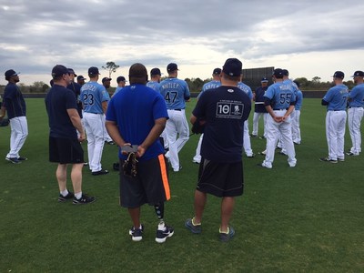 Wounded Warrior Project takes injured veterans to join the Tampa Bay Rays at Spring Training.