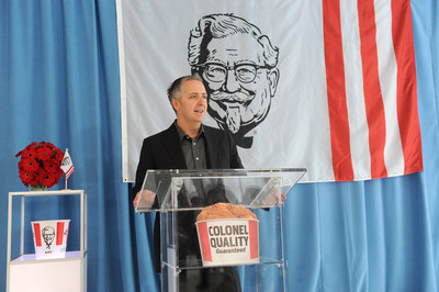 Jason Marker, KFC U.S. President, announces Re-Colonelization at the KFC event on Monday, April 4, 2016 in New York City. (Diane Bondareff/AP Images for KFC)