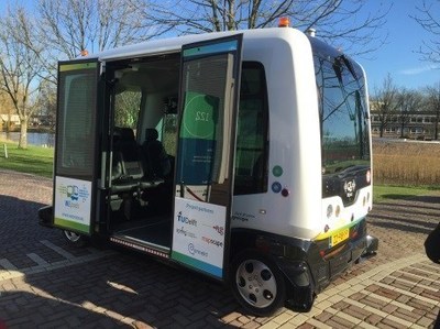 WEpods, the first entirely autonomous vehicles to mingle with normal traffic, incorporate Elektrobit software and Mapscape digital maps.
