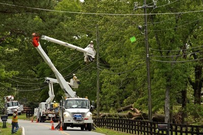 Georgia Power line crews work to safely clear damage and restore power to customers following a summer storm.