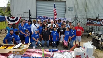 Wounded warriors give back during a local service project.