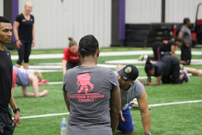 Wounded Warrior Project Alumni getting their sweat on at the Baltimore Ravens' Under Armour Performance Center, as part of WWP's Physical Health and Wellness (PH&W) program.