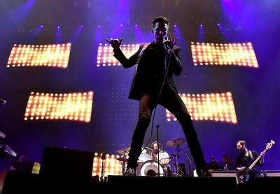 The Killers Perform at T-Mobile Arena Grand Opening Photo Credit Kevin Winters Getty.ABA: The crowd at T-Mobile Arena sang along to The Killers' set of their biggest hits, including "Mr. Brightside," "Smile Like You Mean It," and "All These Things That I've Done." Photo credit: Kevin Winters / Getty