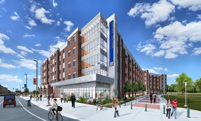 Rendering of the Honors College and First-Year Residence Hall EdR is financing and building at Boise State University. EdR will also manage the community upon completion in summer 2017.