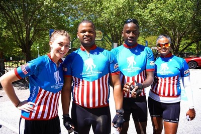 WWP Alumni taking a break during the 2015 Wounded Warrior Project Soldier Ride in Atlanta.