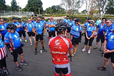 Wounded Warrior Project staff give out instructions to participants at a 2015 Soldier Ride event in California.