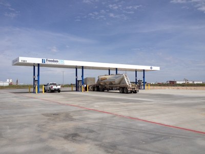 Midland, Texas' newest compressed natural gas fueling station, operated by Freedom CNG, is capable of sending CNG-powered truckers west to El Paso or east to Dallas.