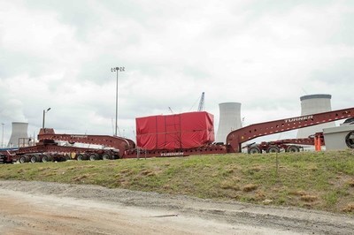 The first reactor coolant pump from Pennsylvania arrives at Plant Vogtle near Waynesboro, Georgia. The reactor coolant pump is the first to be delivered to any U.S. AP1000 construction project.