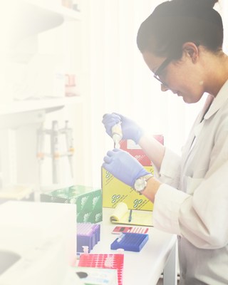 A Zymo Research scientist conducting a test using the new FFPE RNA Kit.