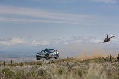 David Higgins flies his WRX STI to victory at Oregon Trail Rally.