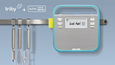 The Alexa-enabled Triby - a voice activated digital assistant, Internet radio, connected speaker, hands-free speakerphone, and connected message board all rolled into one.