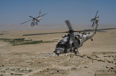 An illustration of the Sikorsky Combat Rescue Helicopter.